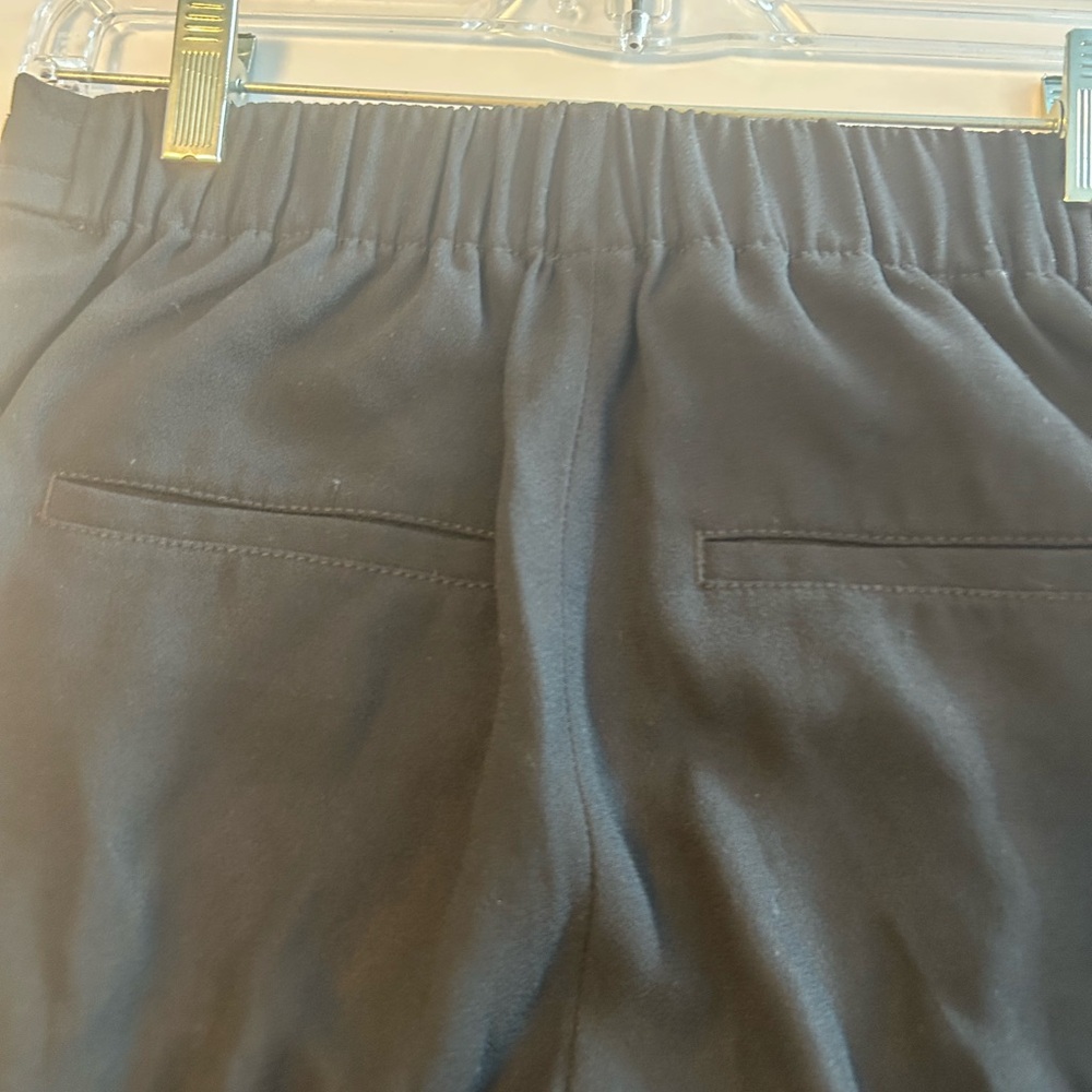 Vince Pants, elastic back drawstring waist loops, side back pockets, black, Sz S - Picture 13 of 16